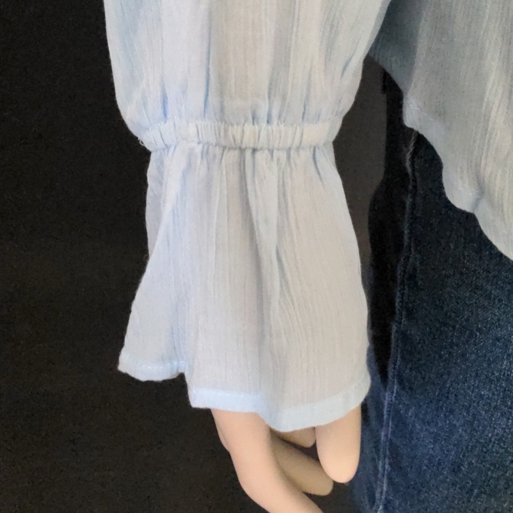 Entro baby blue ruffle top - Picture 3 of 7